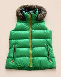 Joules Joules Targa Gilet with Faux Fur-Trimmed Hood — Good — Equi Consignment Ireland