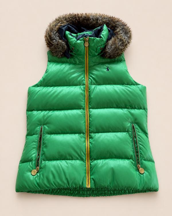 Joules Joules Targa Gilet with Faux Fur-Trimmed Hood — Good — Equi Consignment Ireland