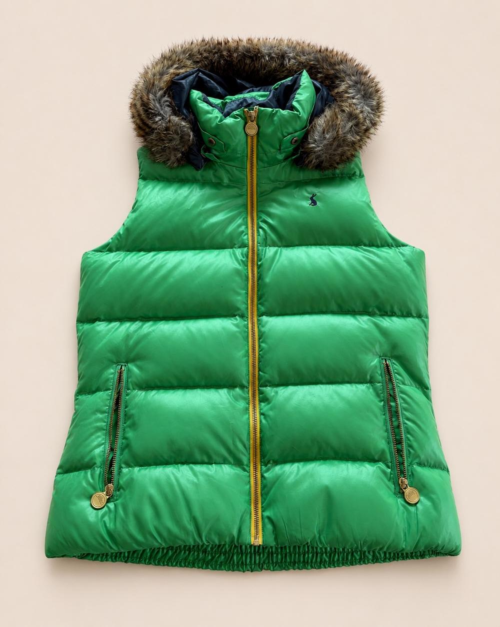 Joules Joules Targa Gilet with Faux Fur-Trimmed Hood — Good — Equi Consignment Ireland