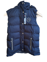 Harcour Womens Harcour Navy Gilet with faux fur lined hood — BNWT — Equi Consignment Ireland (view 5)