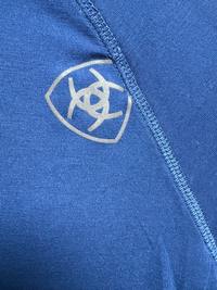 Ariat Ariat Tek Long Sleeve High Neck Athletic Top- Royal Blue — Excellent — Equi Consignment Ireland (view 4)