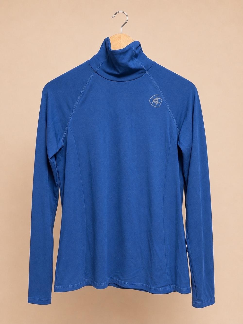 Ariat Ariat Tek Long Sleeve High Neck Athletic Top- Royal Blue — Excellent — Equi Consignment Ireland