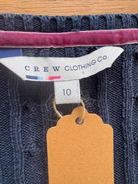 Crew Clothing Crew Clothing Heritage Cable Knit V-Neck Jumper-Navy — Good — Equi Consignment Ireland (view 2)