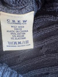 Crew Clothing Crew Clothing Heritage Cable Knit V-Neck Jumper-Navy — Good — Equi Consignment Ireland (view 4)