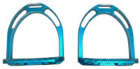 Jin Stirrup Jin Stirrup Aluminium Stirrups — Turquoise — Good — Used — Equi Consignment Ireland (view 2)